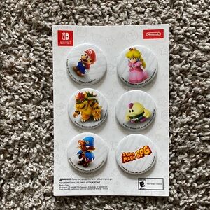Nintendo Super Mario RPG Character Pin Collection